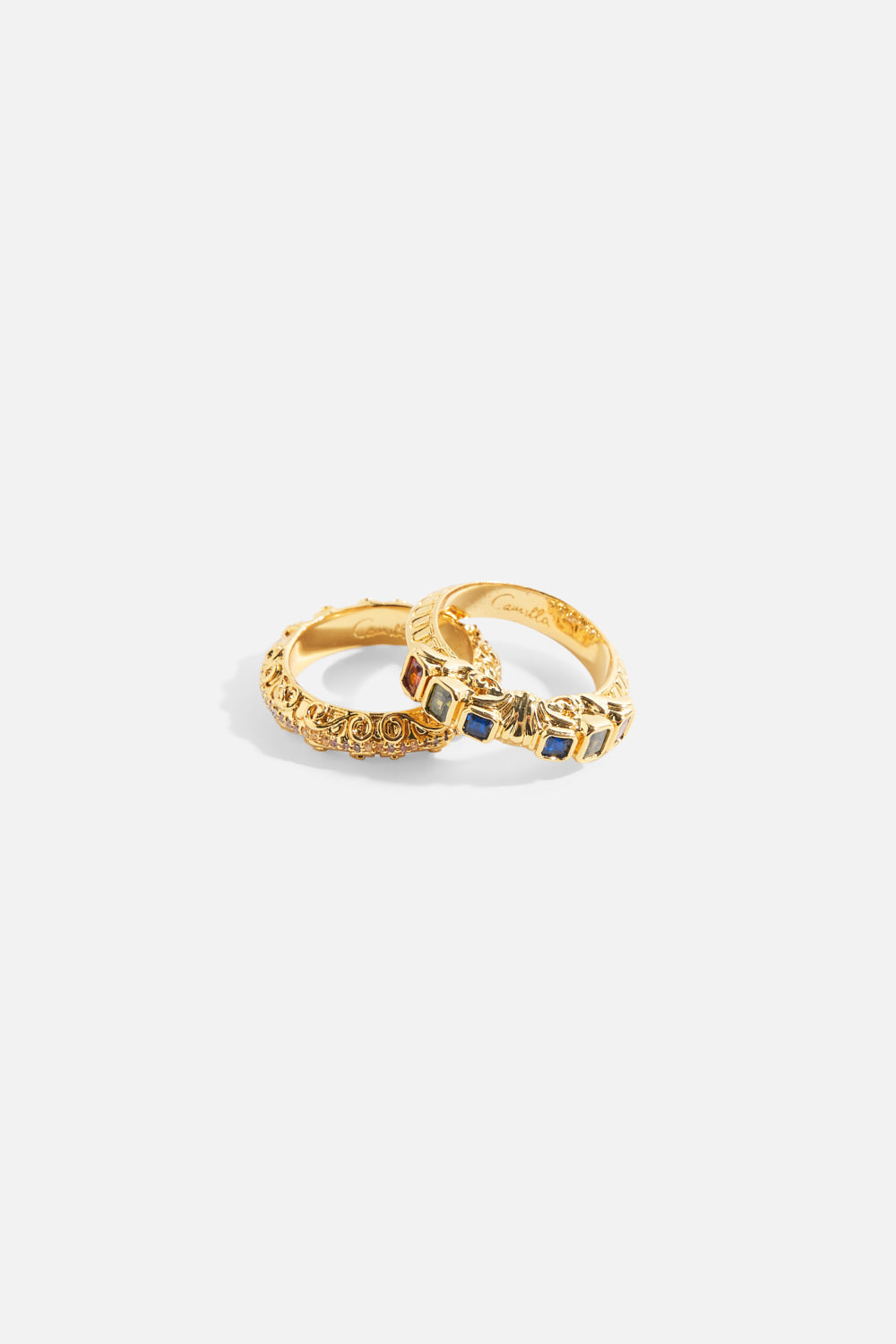 The CAMILLA PALAIS AETHERIA RING STACK GOLDGOLD
