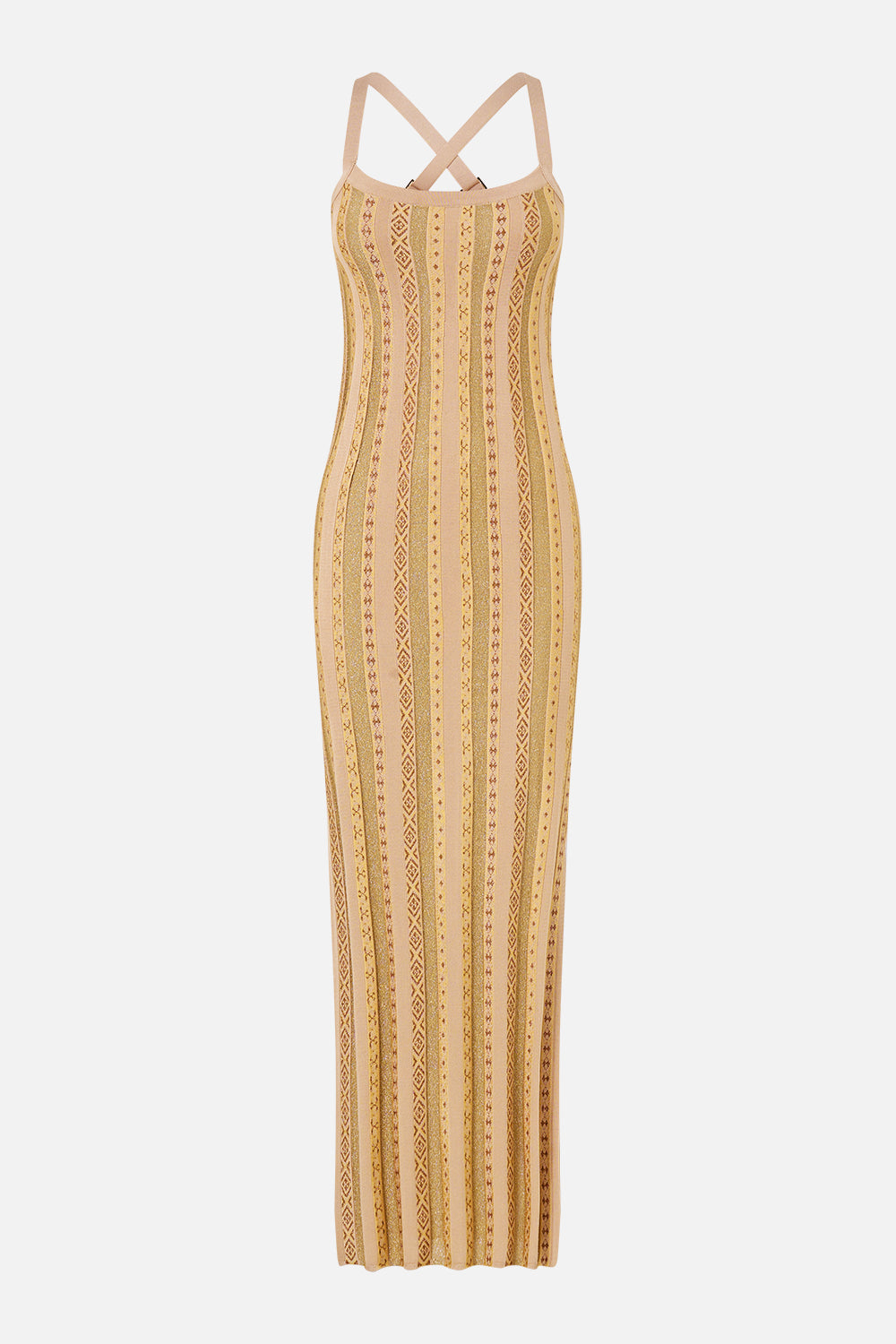 KNIT TANK DRESS WITH CROSS BACK QUEEN OF BOHEMIA