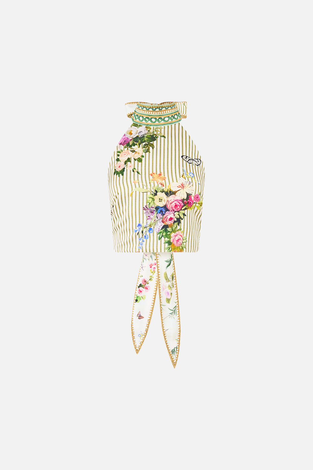 The CAMILLA REVERSIBLE HALTER TIE BACK TOP ART FOR THE EMPRESS