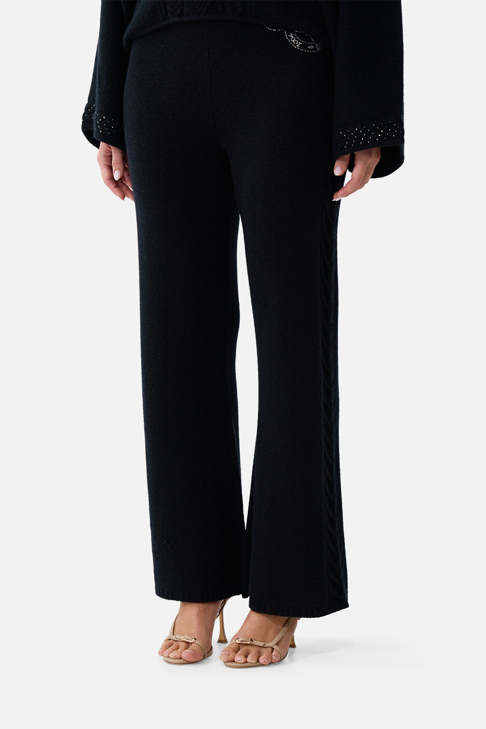 The CAMILLA CASHMERE KNIT PANT NIGHT GARDEN