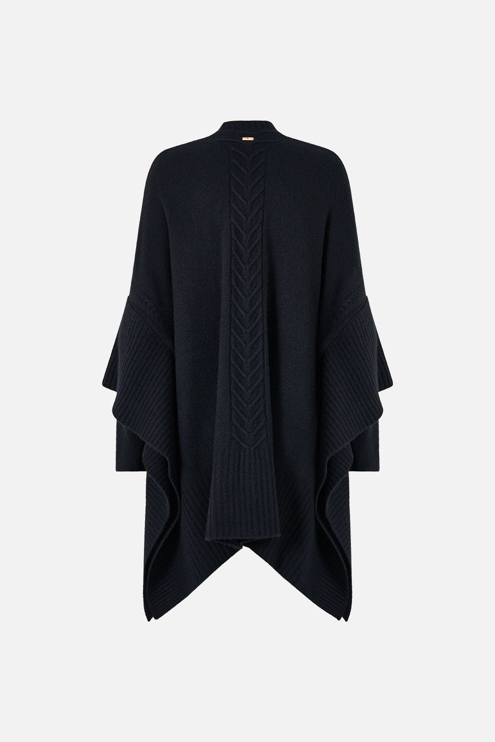 The CAMILLA CASHMERE KNIT OVERSIZED LAYER NIGHT GARDEN in our  print.