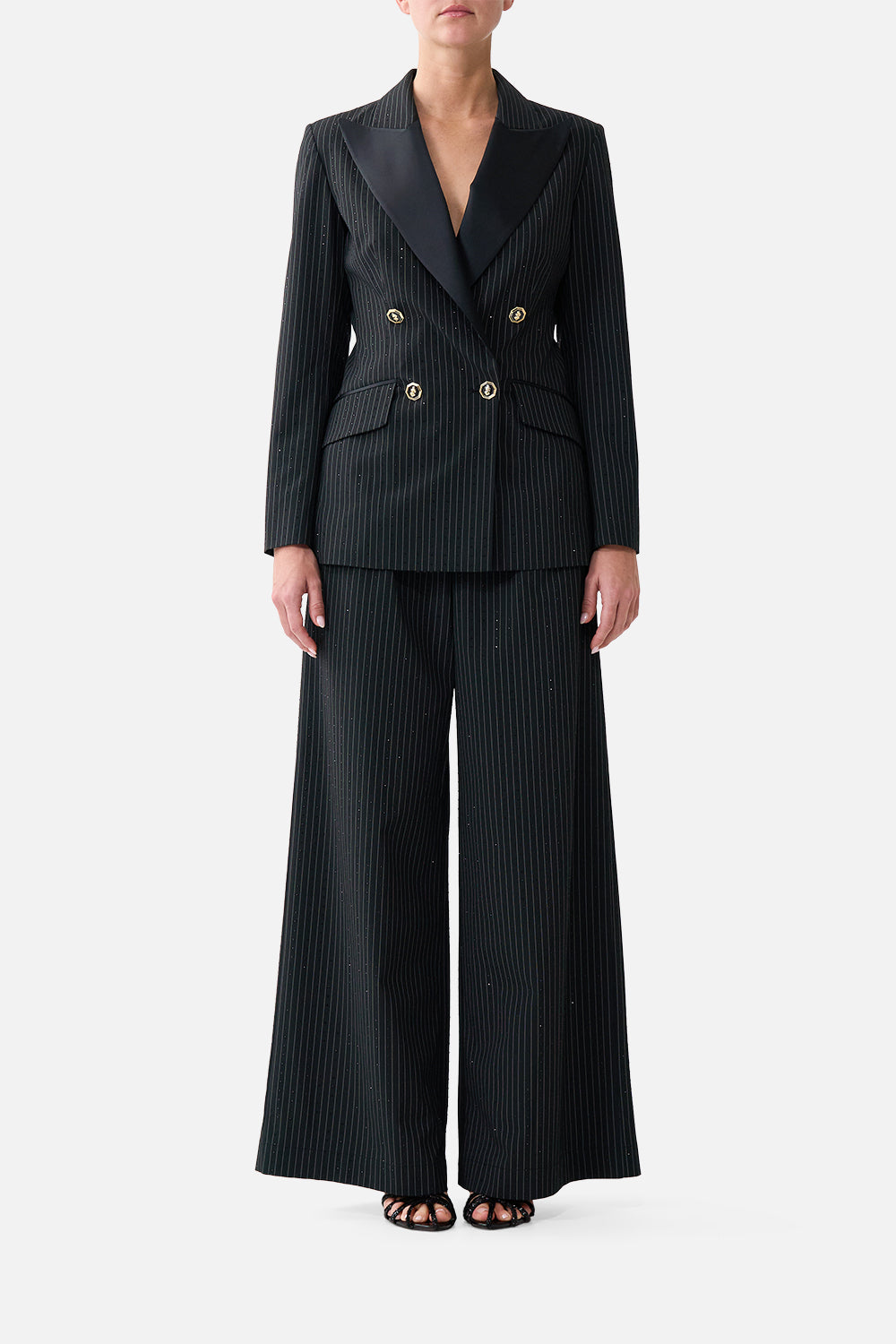 The CAMILLA WIDE LEG WAISTED PANT NIGHT GARDENNIGHT GARDEN