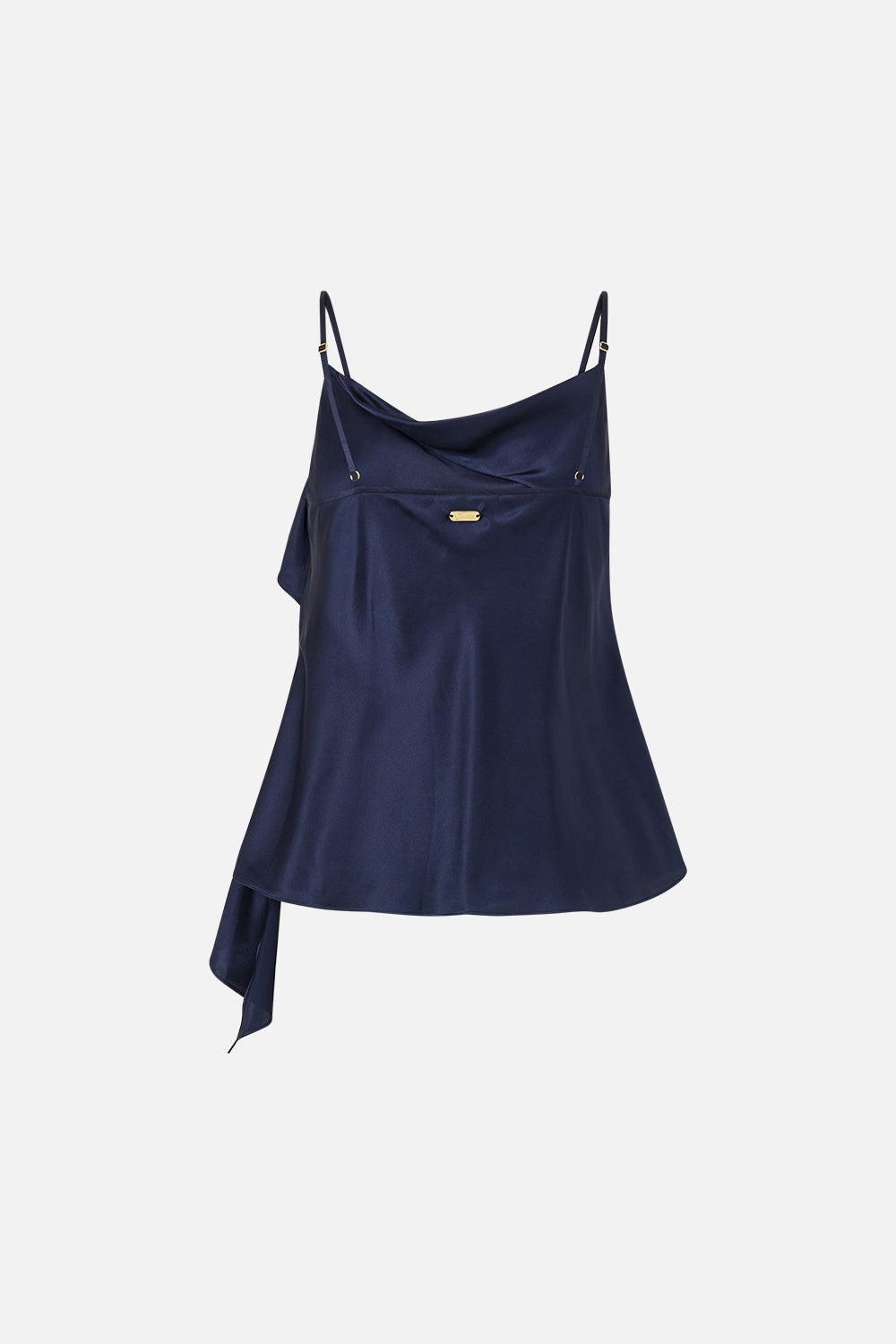 The CAMILLA ASYMMETRIC DRAPED TOP SILK ESSENTIALS