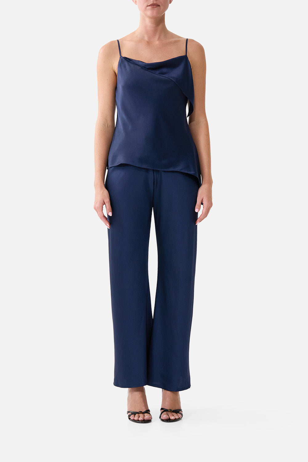 The CAMILLA Bias Cut Drawstring Pant Silk Essentials in our Silk Essentials print.