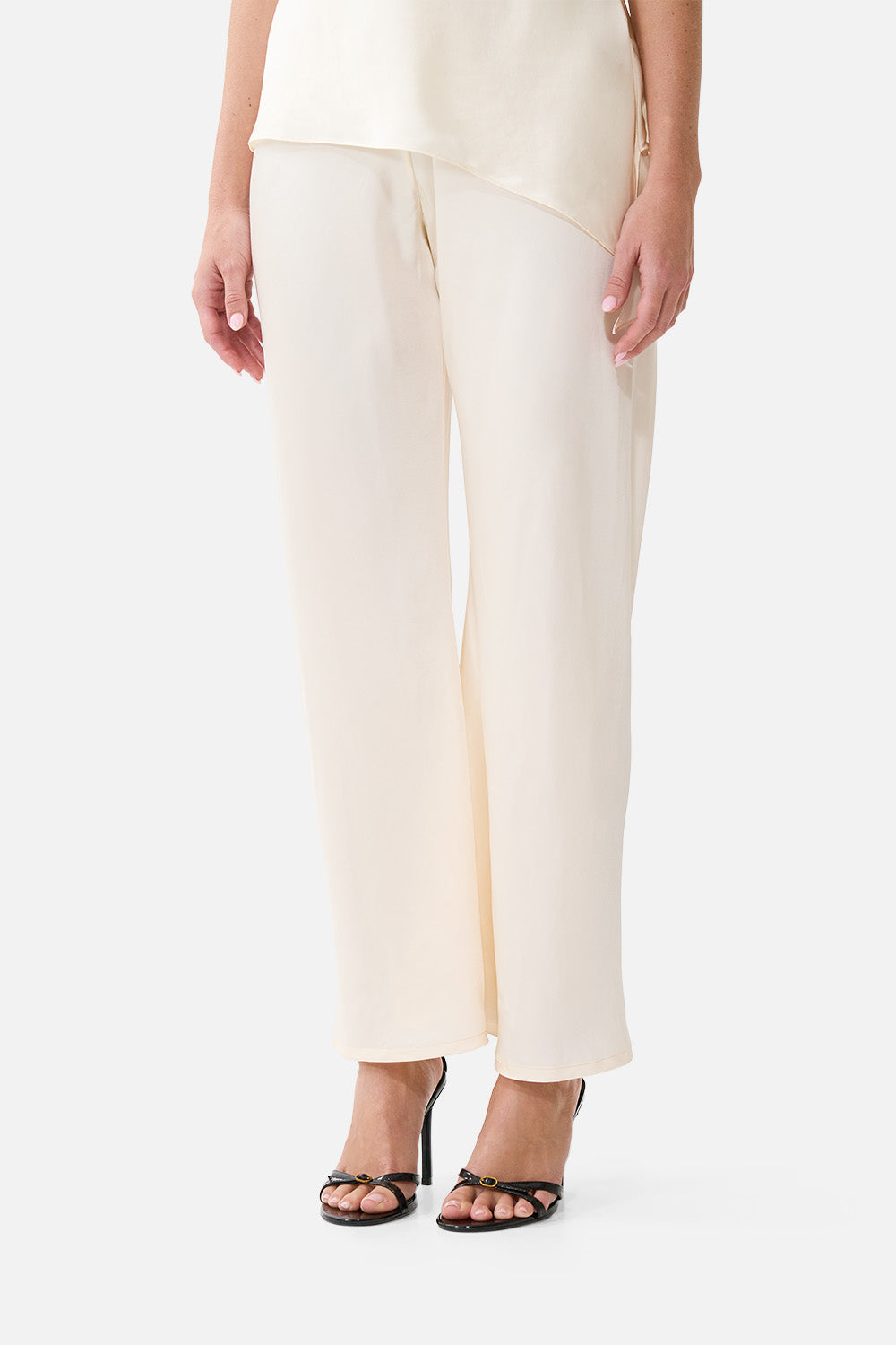 The CAMILLA Bias Cut Drawstring Pant Silk Essentials in our Silk Essentials print.