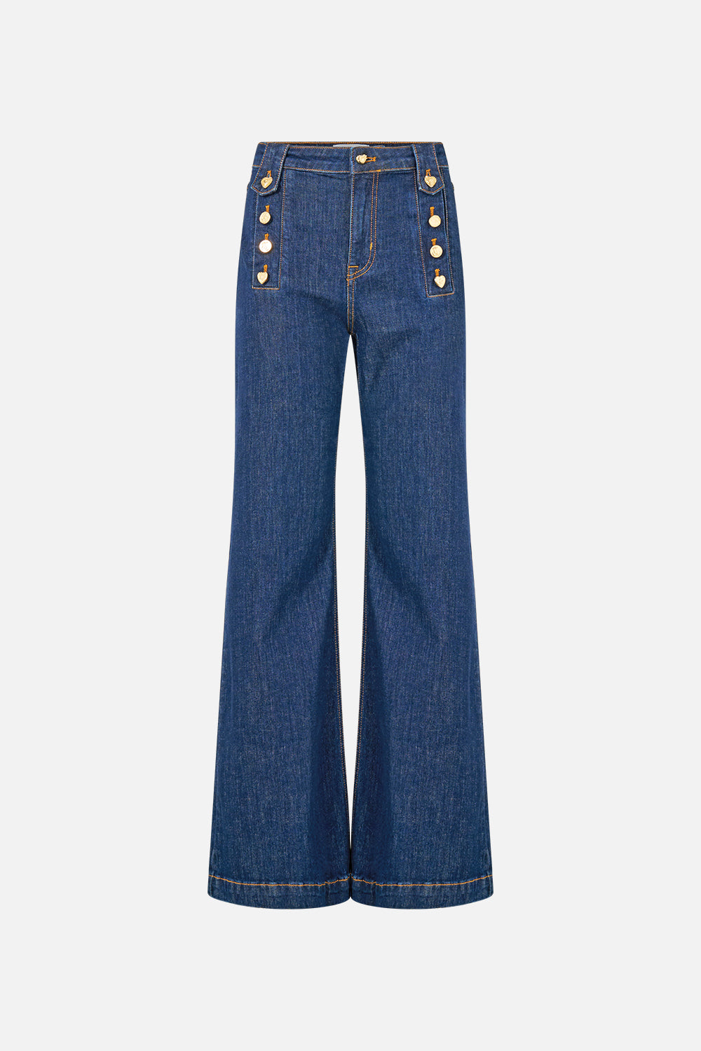 AMANDA HARDWARE FLARE JEAN DENIM