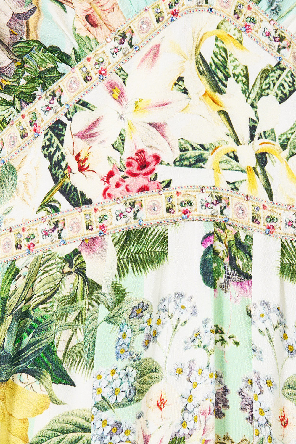 WAISTED DRESS WITH HEM RUFFLE LA BELLE BOTANIQUE