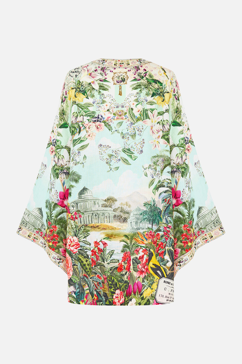 DEEP V NECK HARDWARE SHORT KAFTAN LA BELLE BOTANIQUE