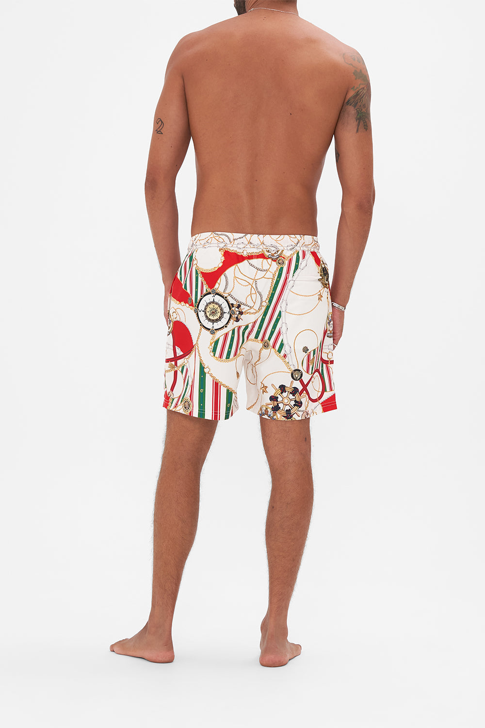 The CAMILLA MID LENGTH BOARDSHORT SALUTI SUMMERTIME in our  print.