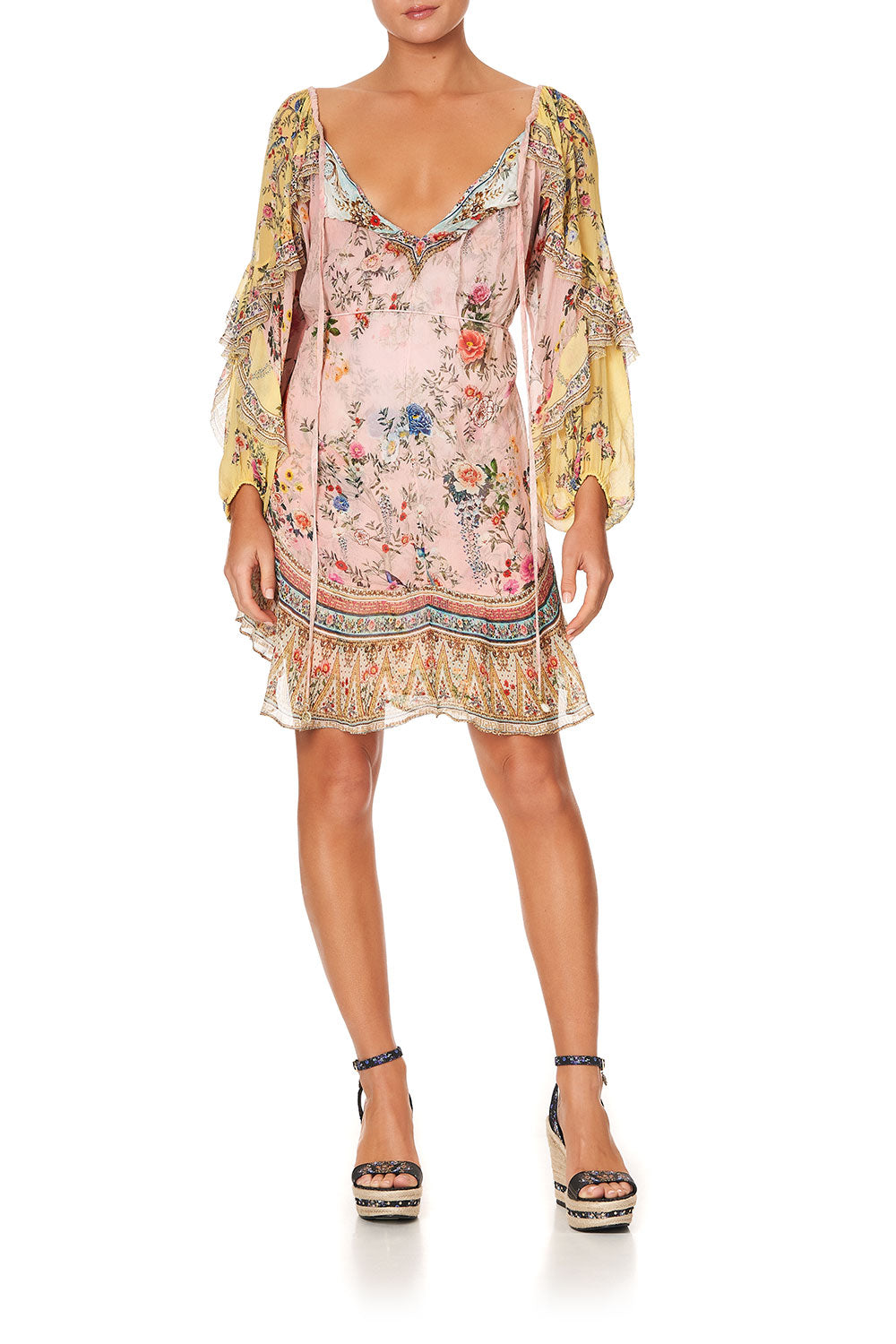 BLOUSON FRILL SLEEVE DRESS PARTY IN THE PALACE