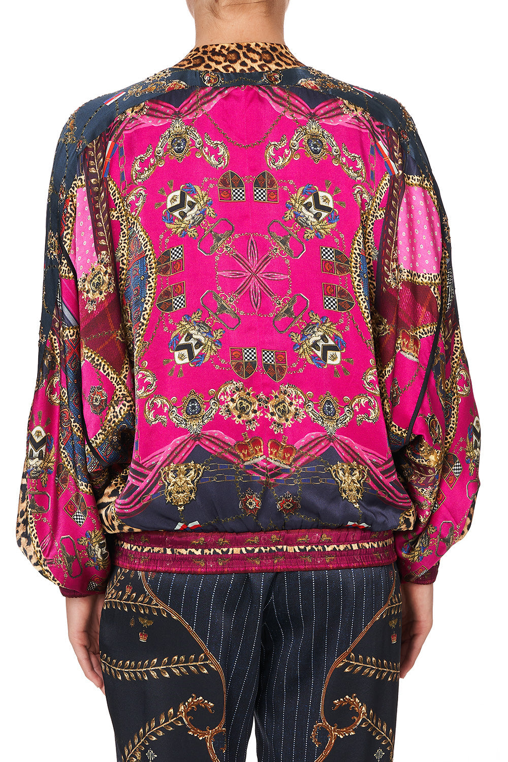 BOMBER JACKET WITH DOLMAN SLEEVE DINING HALL DARLING