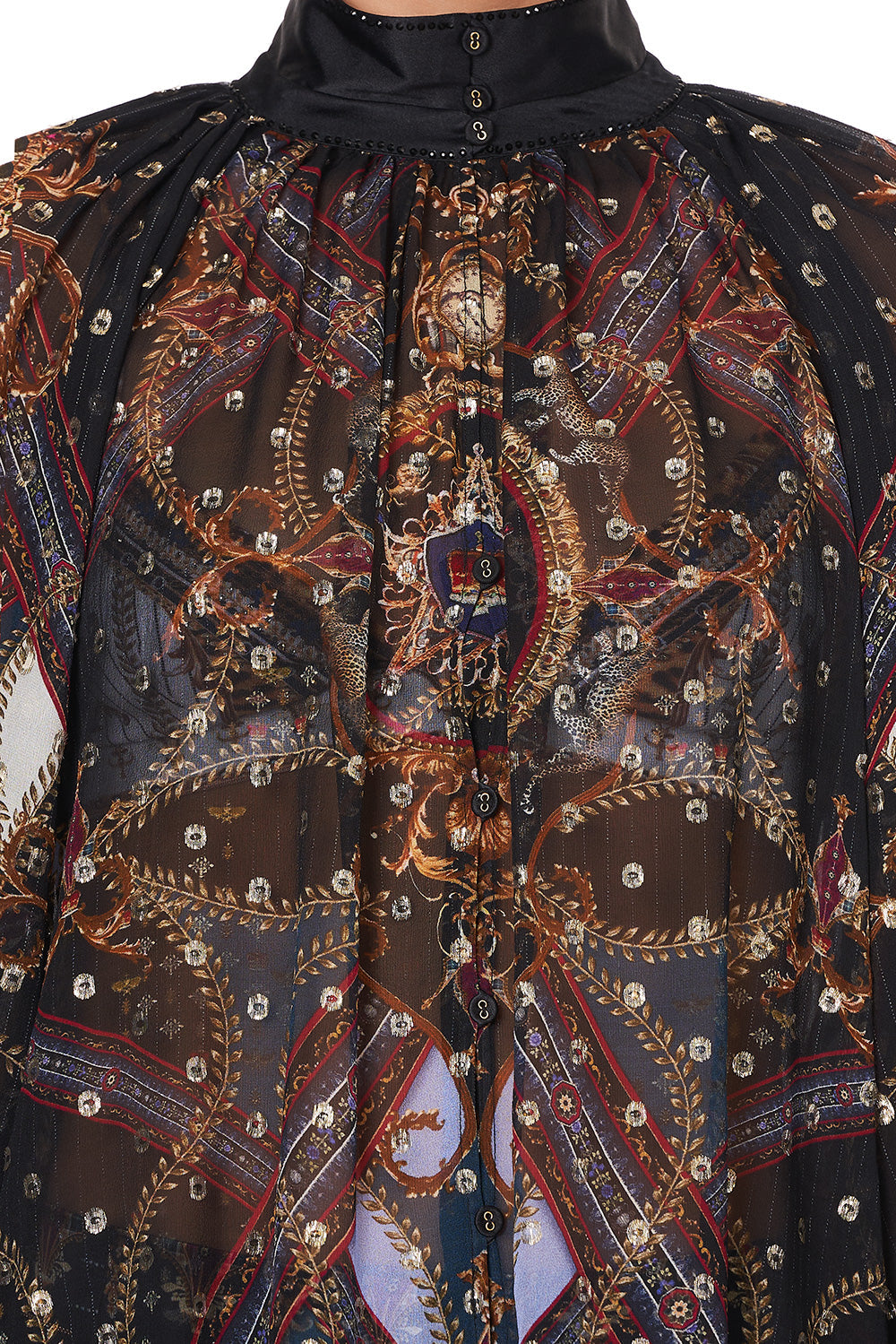 RAGLAN BUTTON UP SHIRT DINING HALL DARLING