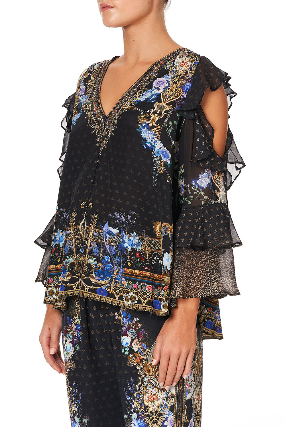 RUFFLE COLD SHOULDER BLOUSE PALACE PLAYHOUSE