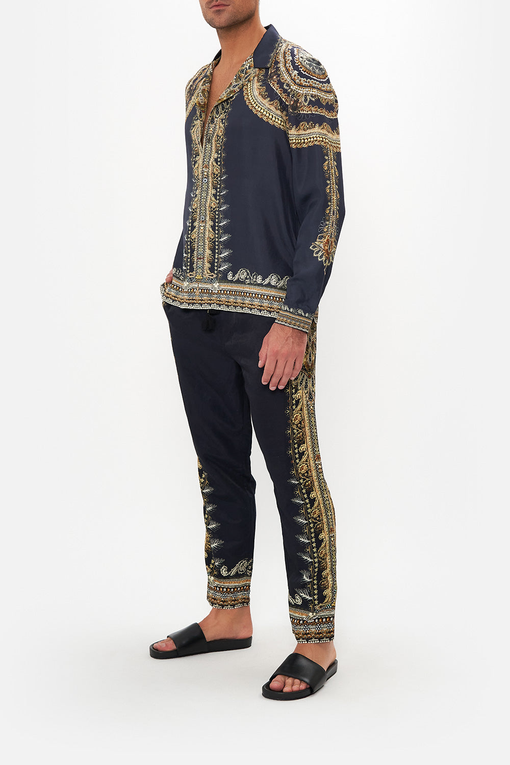 LONG SLEEVE CAMP COLLARED SHIRT ITS ALL OVER TORERO