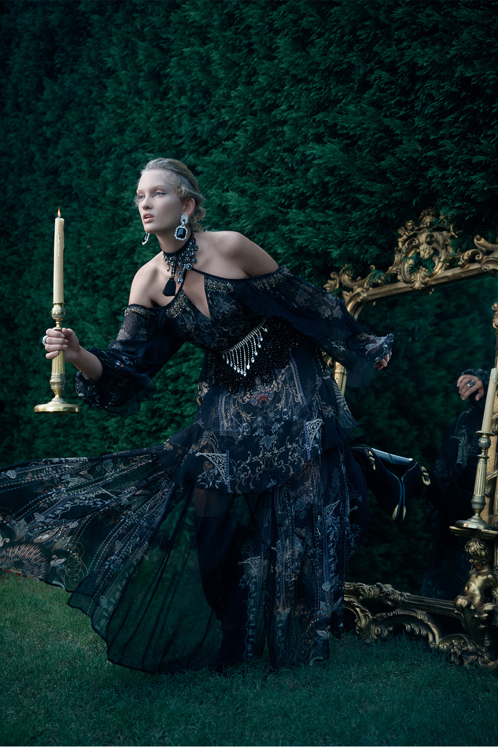 BLOUSON FRILL SLEEVE DRESS SON OF SEVEN QUEENS