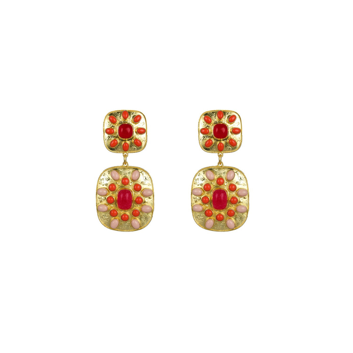 VALERE RED JADE CORDELIA EARRINGS MULTI