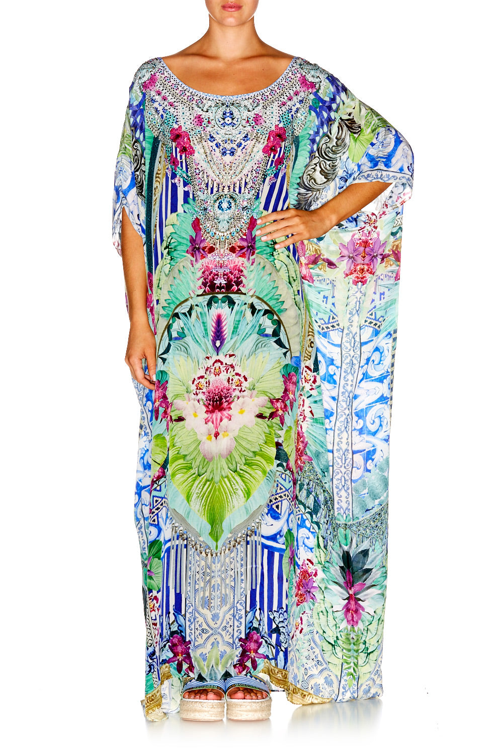 BAHIA BLISS ROUND NECK KAFTAN