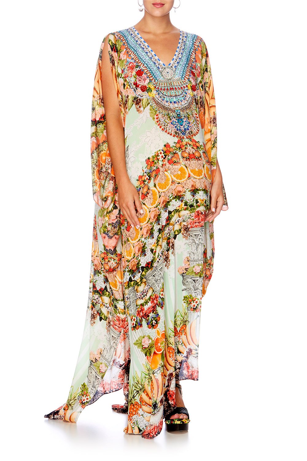 SLICE OF PARADISE SPLIT FRONT & SLEEVE KAFTAN
