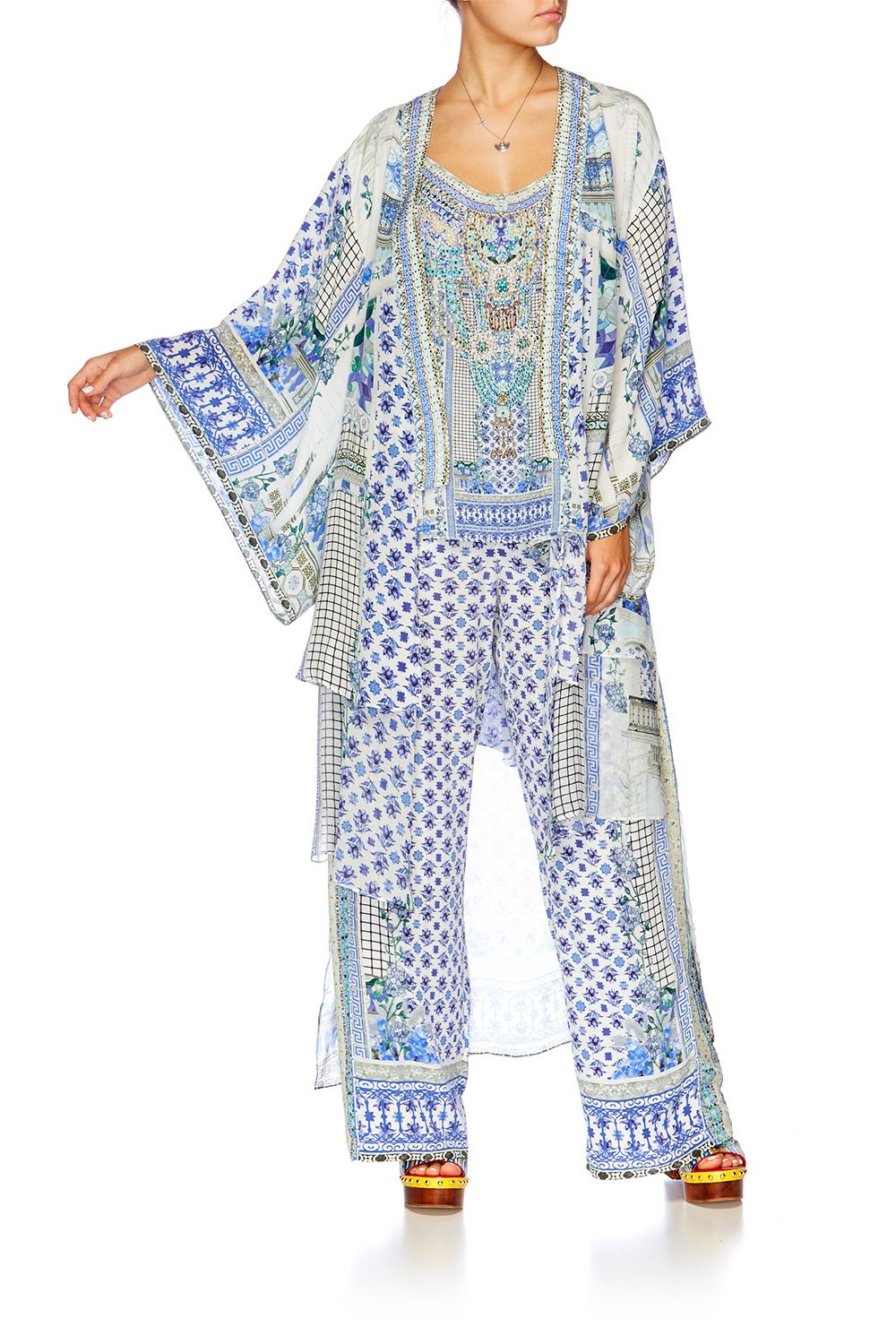 SALVADOR SUMMER KIMONO WITH LONG UNDERLAY