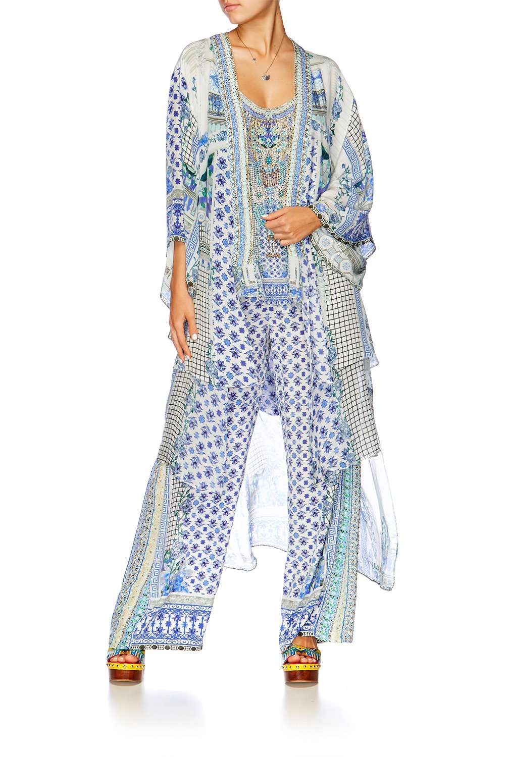 SALVADOR SUMMER KIMONO WITH LONG UNDERLAY