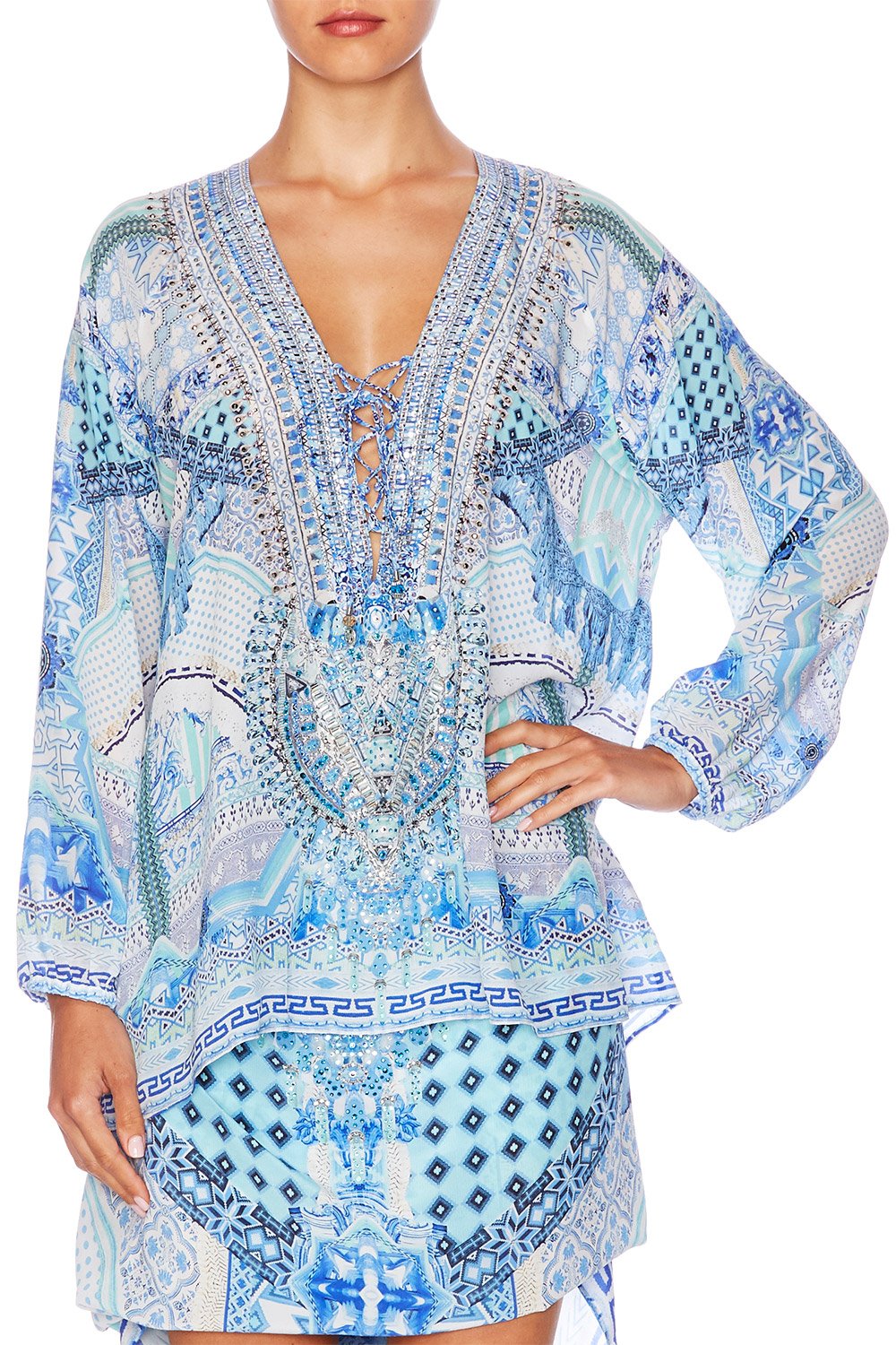 CAMILLA DAY DREAMER LACE UP SHIRT