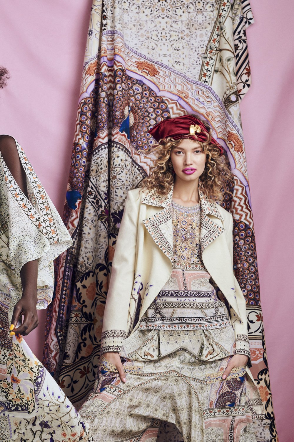 MAMA BAKSHI OPEN COAT W WIDE COLLAR