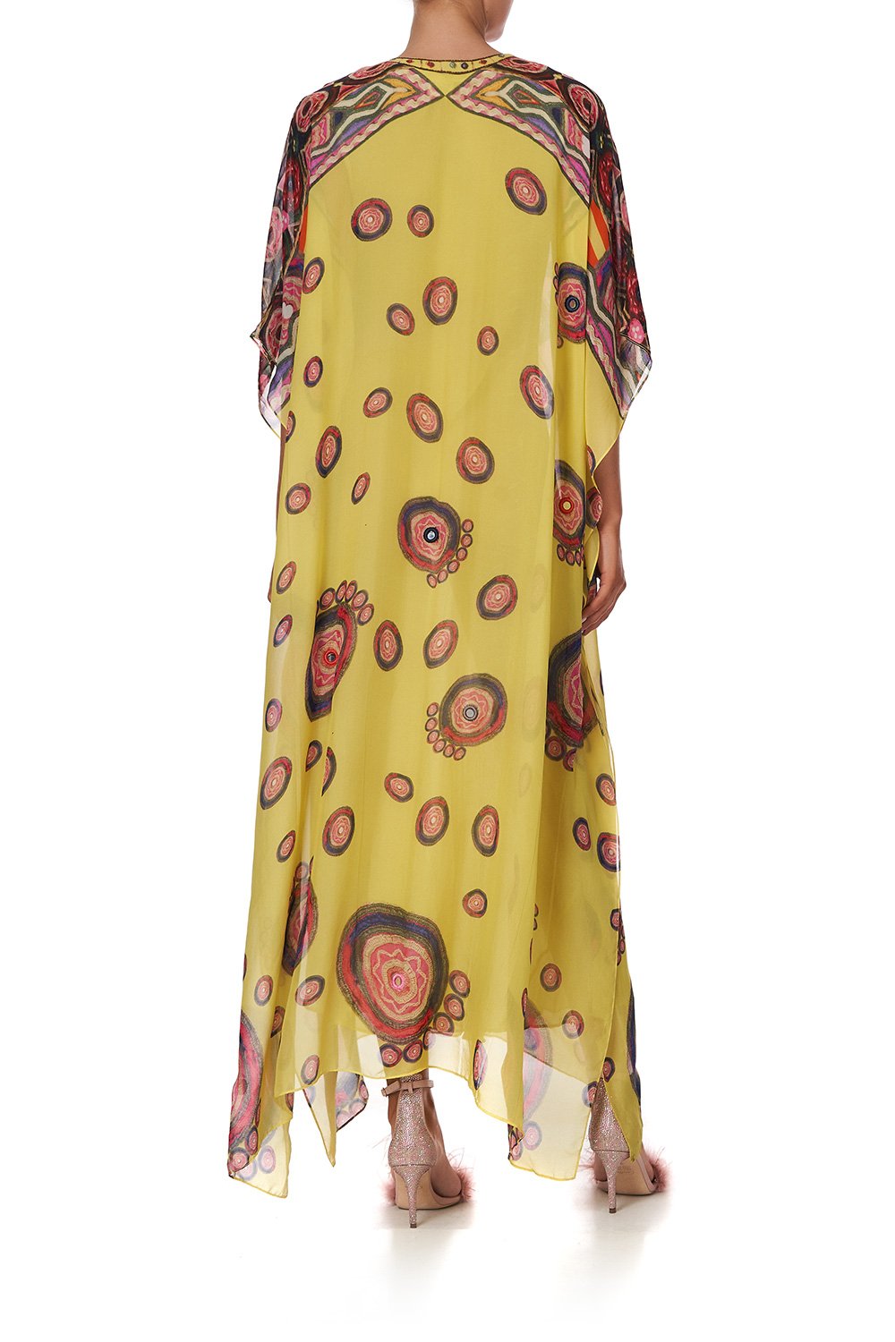 V NECK SPLIT KAFTAN MULTI