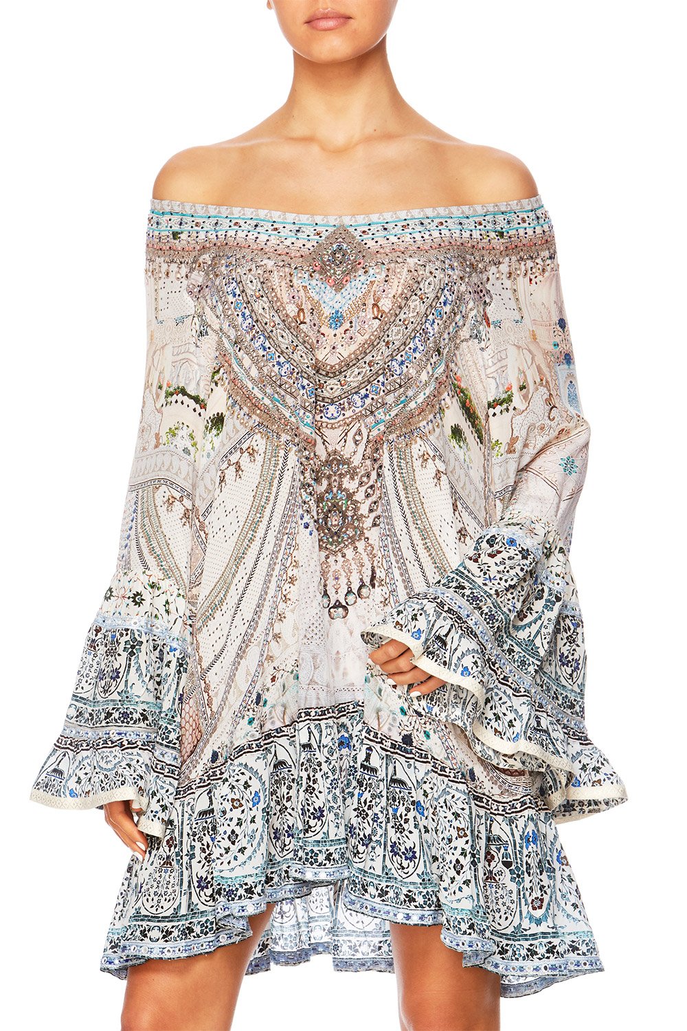 BREAKFAST WITH SILVIA A LINE FRILL DRESS