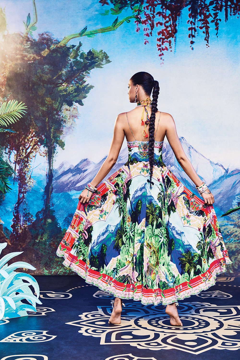 BENNYS BLESSING LONG DRESS W TIE FRONT