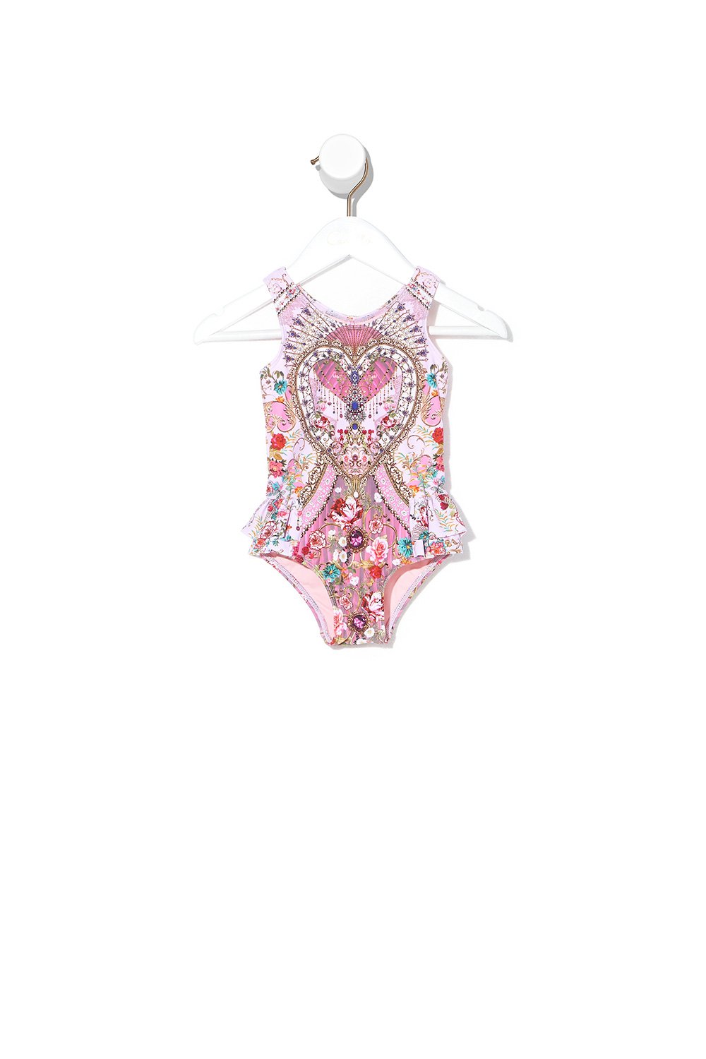 BABIES RUFFLE BACK ONE PIECE BELIEVE IN LOVE