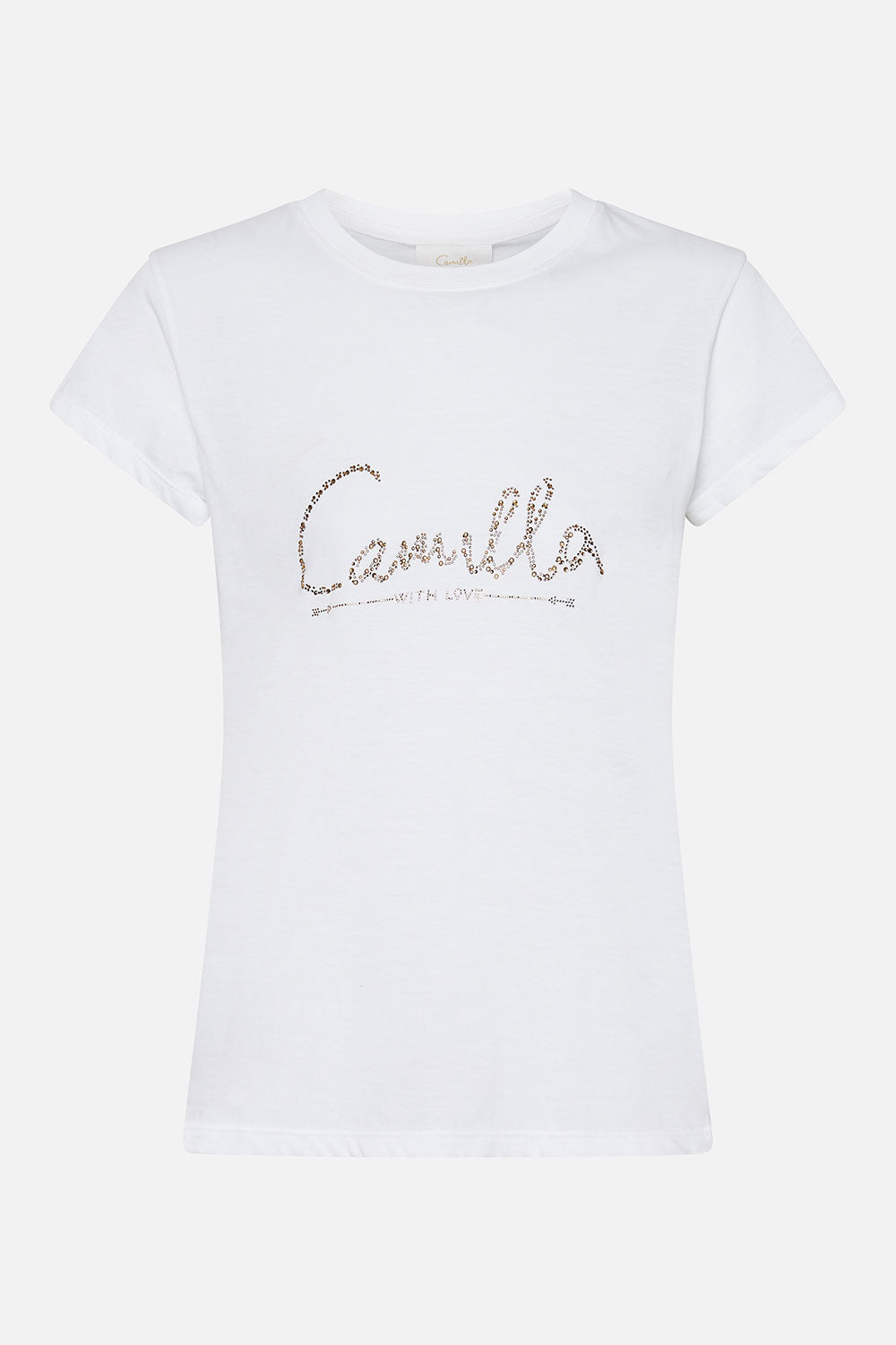 SLIM FIT  ROUND NECK T-SHIRT LOGO CAPSULE - SOLID WHITE