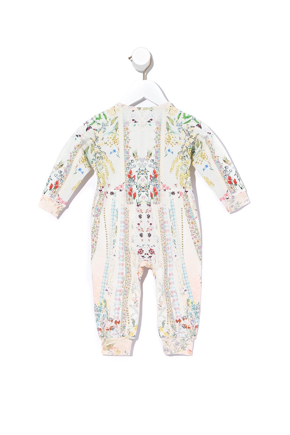 BABIES ZIP FRONT ONESIE PINK LEMONADE