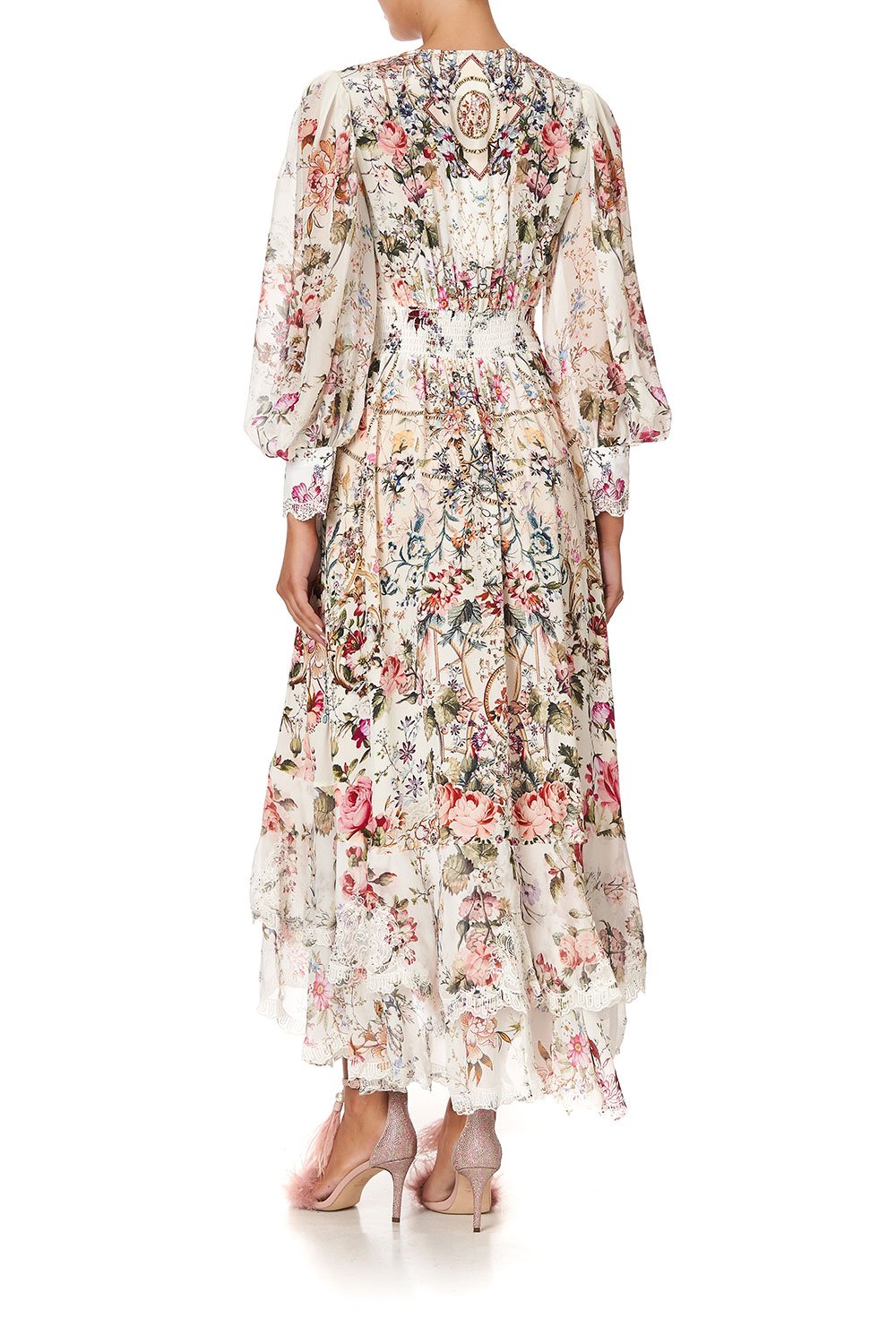 LONG BUTTON FRONT DRESS LONDON LOOMS