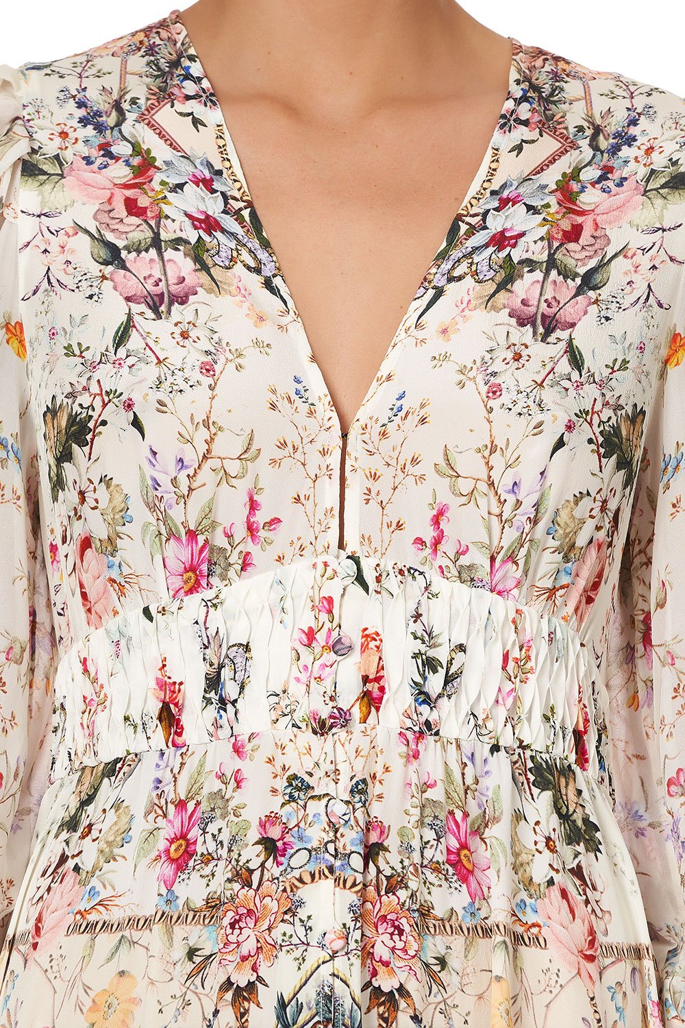 LONG BUTTON FRONT DRESS LONDON LOOMS