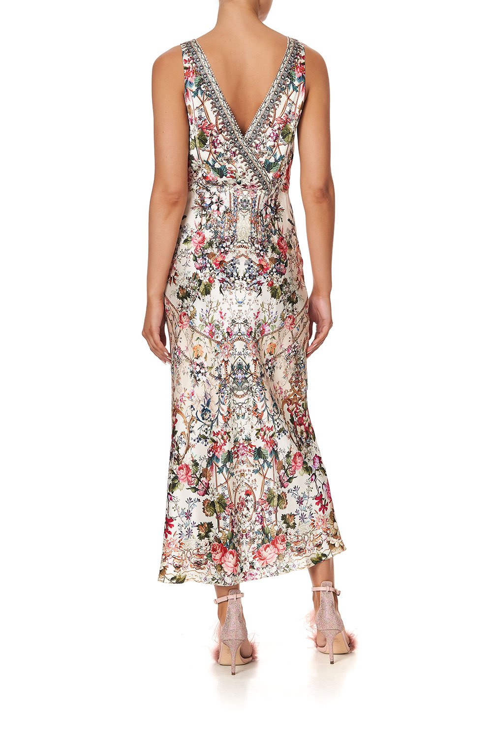 V-NECK SLIP DRESS LONDON LOOMS