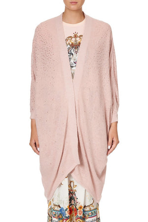 SOFT KNIT PONCHO WITH CRYSTALS PARTY IN THE PALACE