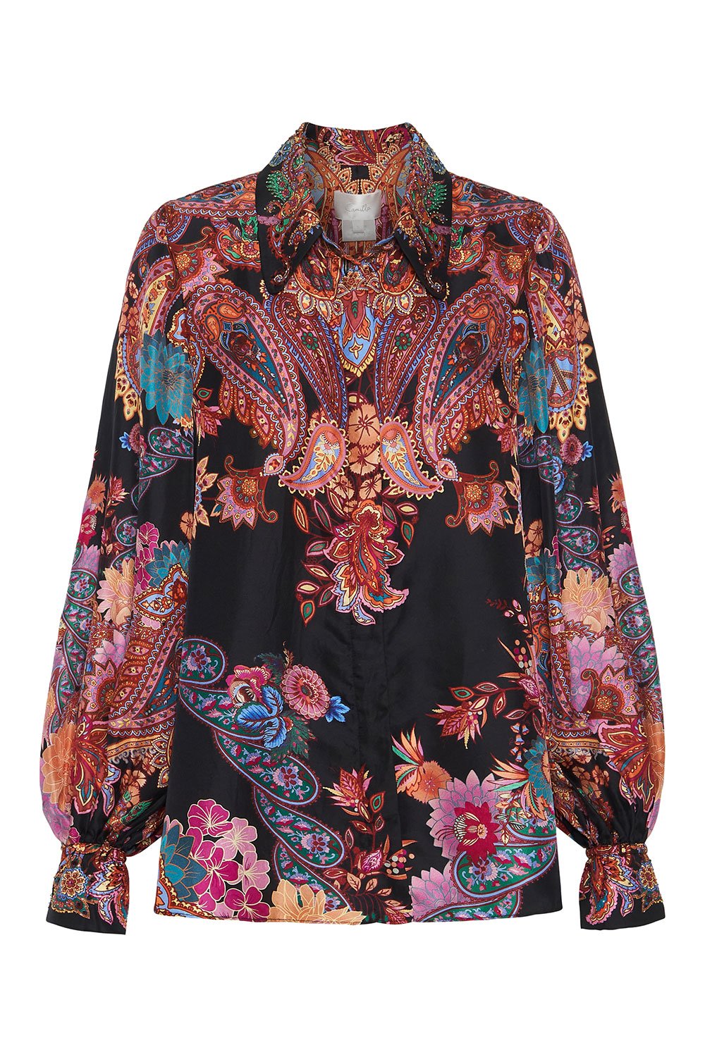 CURVED COLLAR BLOUSE SWINGING SIXTIES