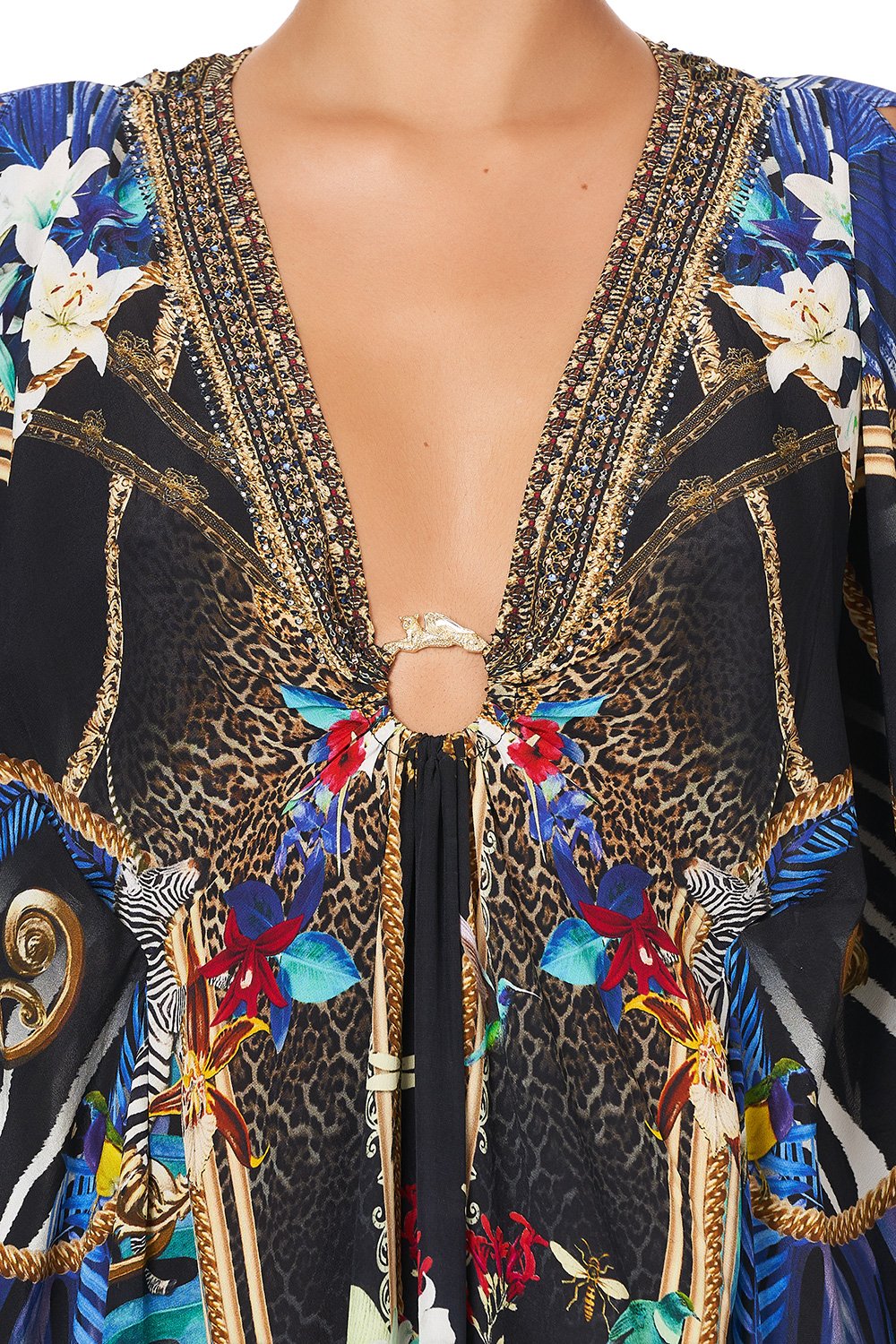 SPLIT SLEEVE KAFTAN WITH HARDWARE RAINBOW ROOM