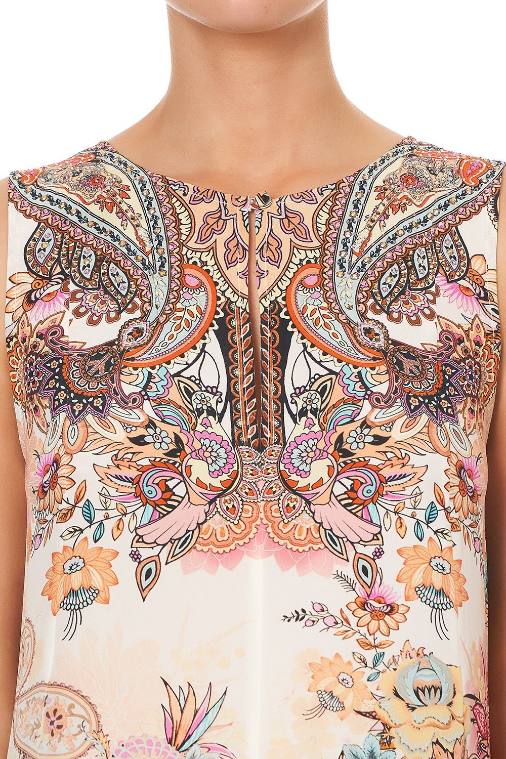 SLEEVELESS FLARED PLAYSUIT CARNABY DISCO