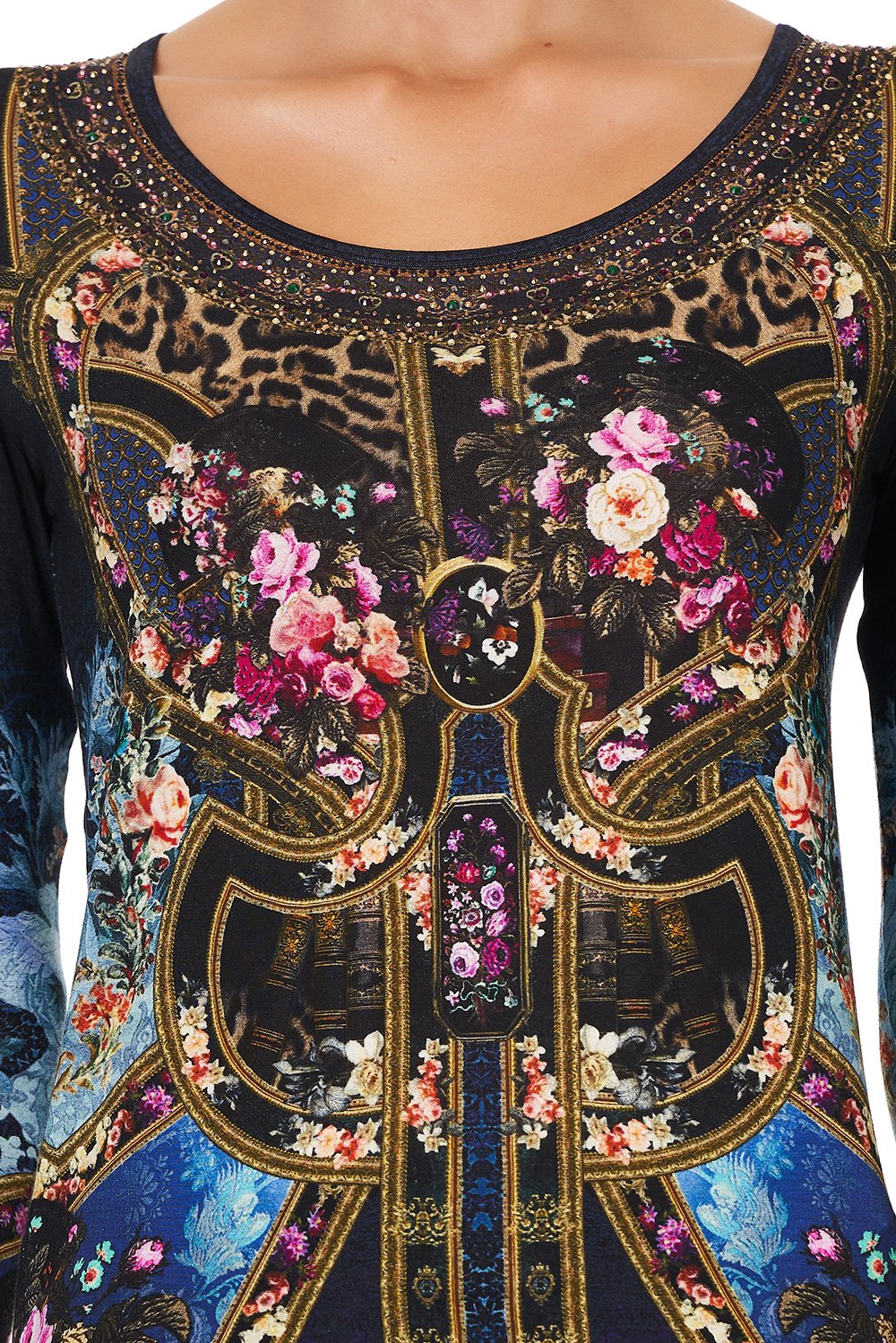 LONG SLEEVE FITTED TOP FIELDS OF TREASURE