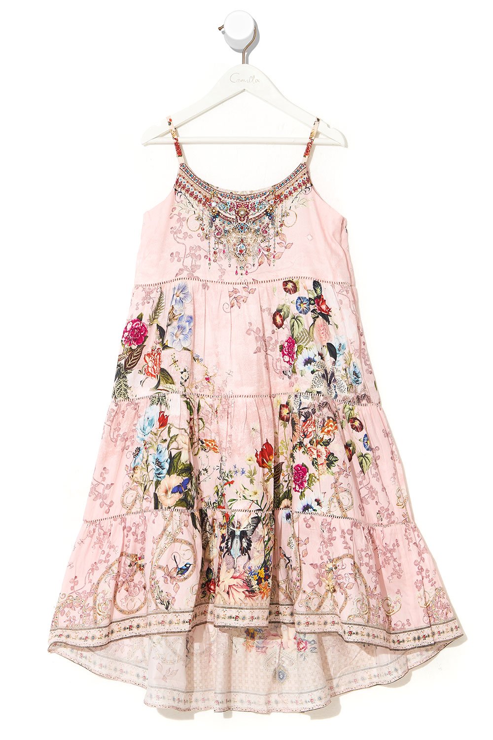 KIDS HIGH LOW HEM DRESS 4-10 YOUNG HEARTS