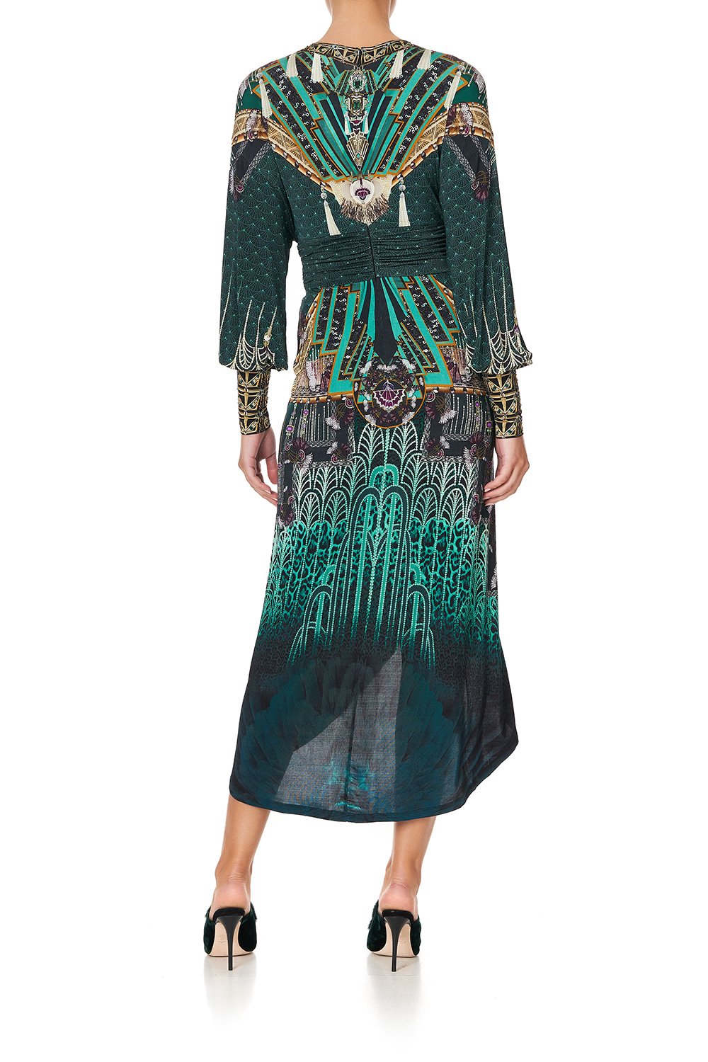 BELTED JERSEY DRESS FITZGERALDS FLAPPER