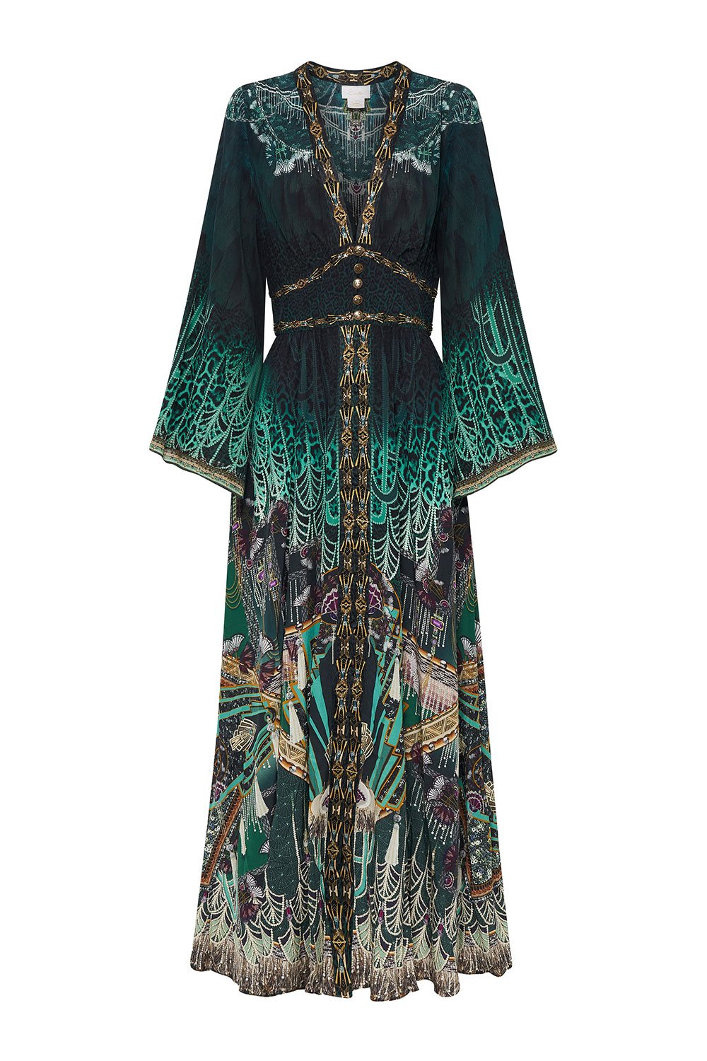 KIMONO SLEEVE DRESS WITH SHIRRING DETAIL FITZGERALDS FLAPPER