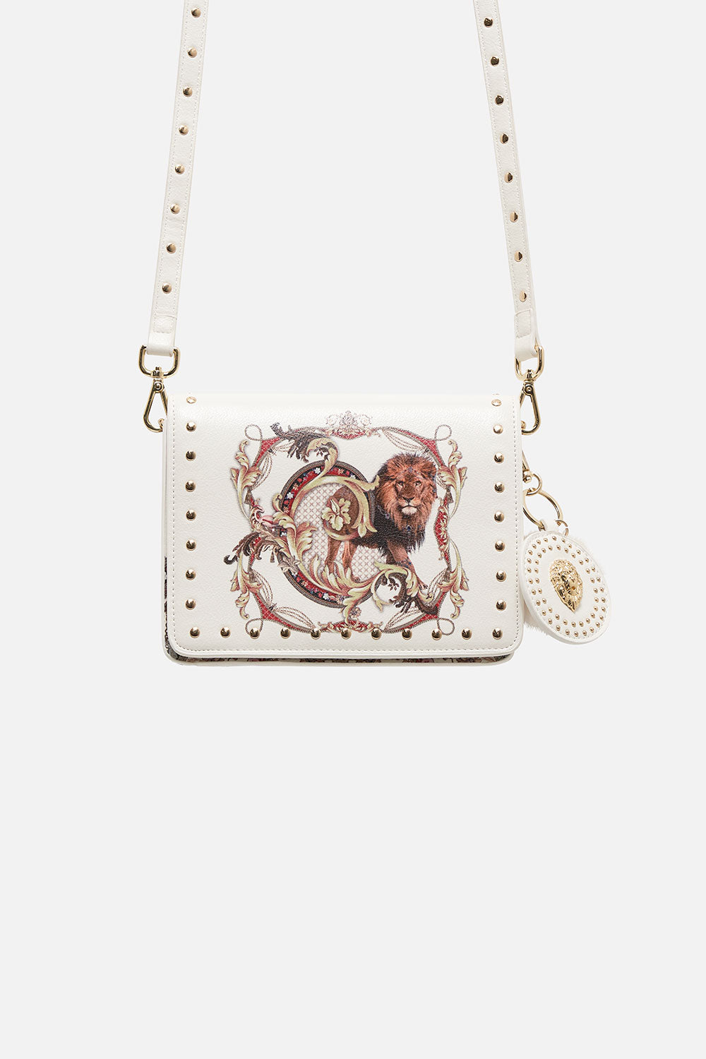 CROSS BODY BOX BAG AND THE QUEEN WORE RED