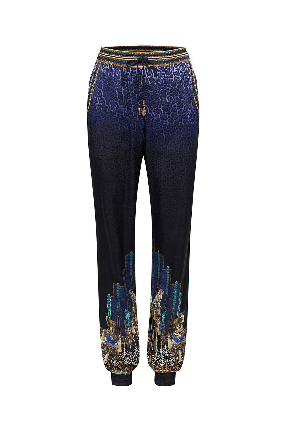 DRAWSTRING PANT WITH CUFFS DRIPPING IN DECO