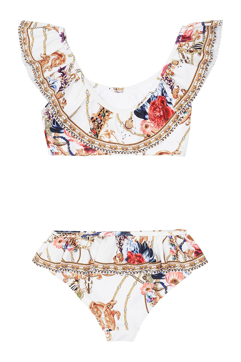 KIDS FRILL CROP BIKINI 12-14 REIGN SUPREME
