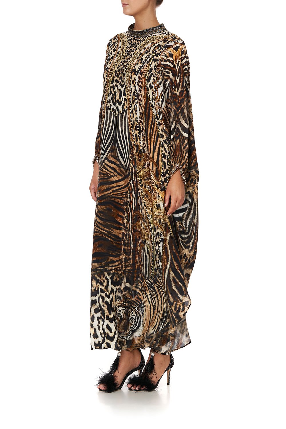 HIGH COLLAR KAFTAN WITH TIE BERKELEY ST AFTER DARK