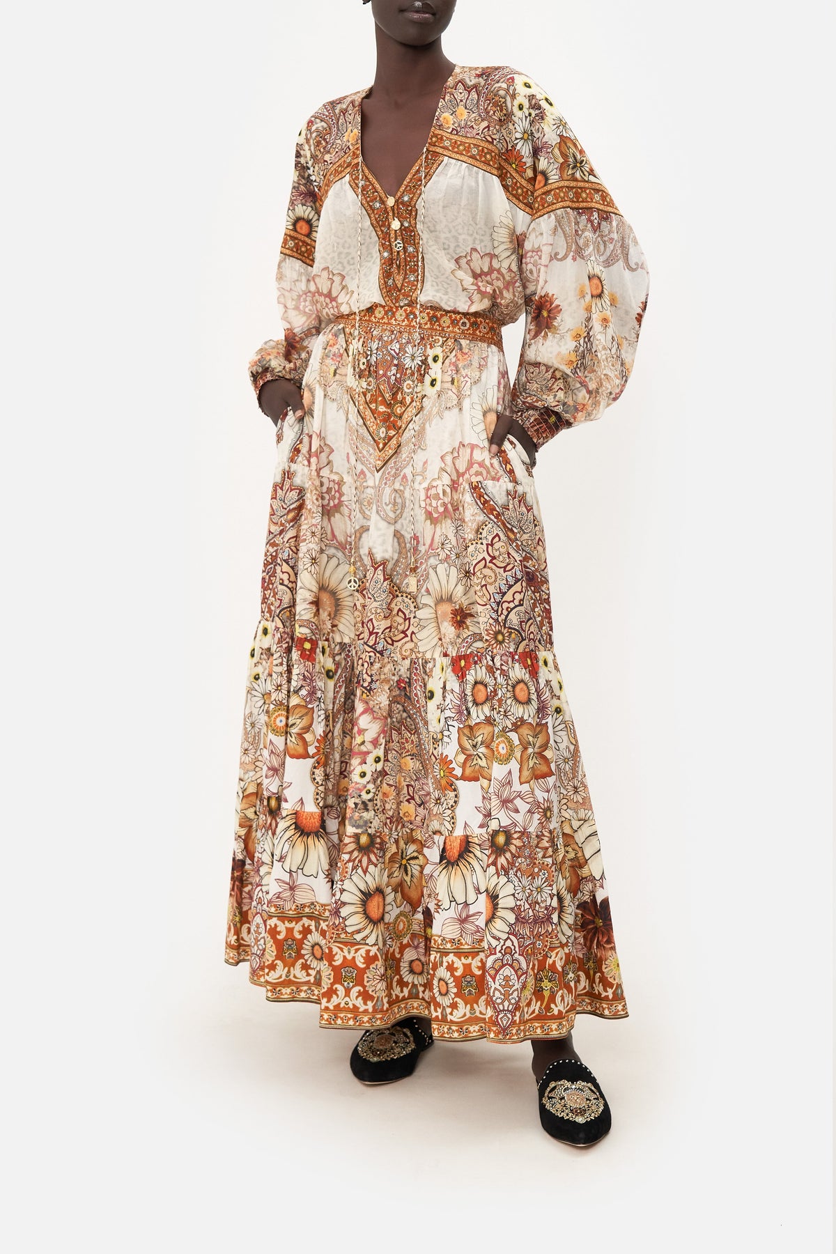 TIERED MAXI SKIRT HEART OF A HIPPIE