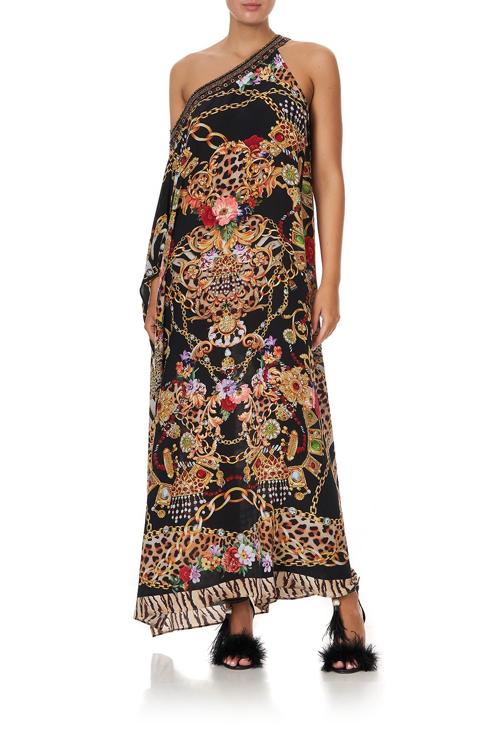 ONE SHOULDER KAFTAN WITH NECKBAND A NIGHT IN THE 90S