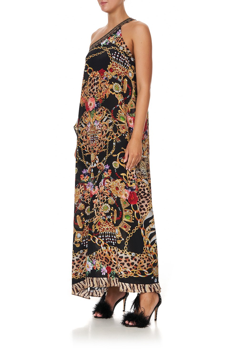 ONE SHOULDER KAFTAN WITH NECKBAND A NIGHT IN THE 90S